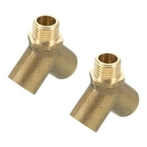 Brass Tee Pipe Fitting, 1/4" 3 Way Y-Connector Fitting Coupler Adapter, 2pack
