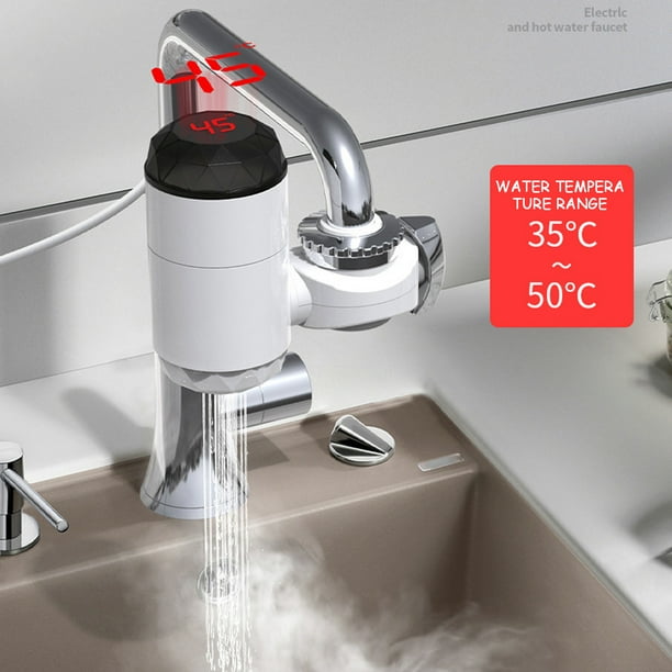 Chauffe-eau électrique instantané - Robinet d'eau chaude - Pour salle de  bain, cuisine - Chauffage rapide - Robinet