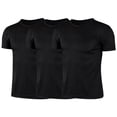 thumbnail image 2 of Manyakai Kids Boys 3 Pack Sport Shirts Quick Dry Running Tops Short Sleeve Plain T Shirt Athletic Black 140, 2 of 5