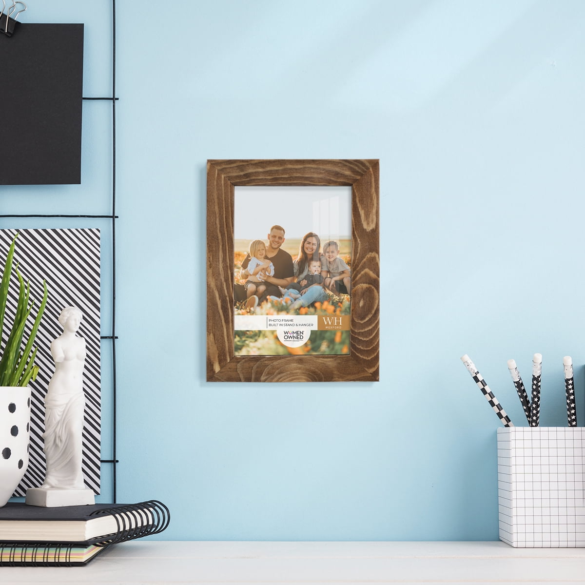 Woodgrain 3.5 in. x 5 in. Walnut Picture Frame