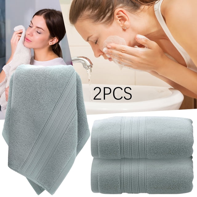 Towel - Absorbent Easy-Clean Soft for Kitchen Bathroom and Living Room - Versatile Household 2PCS