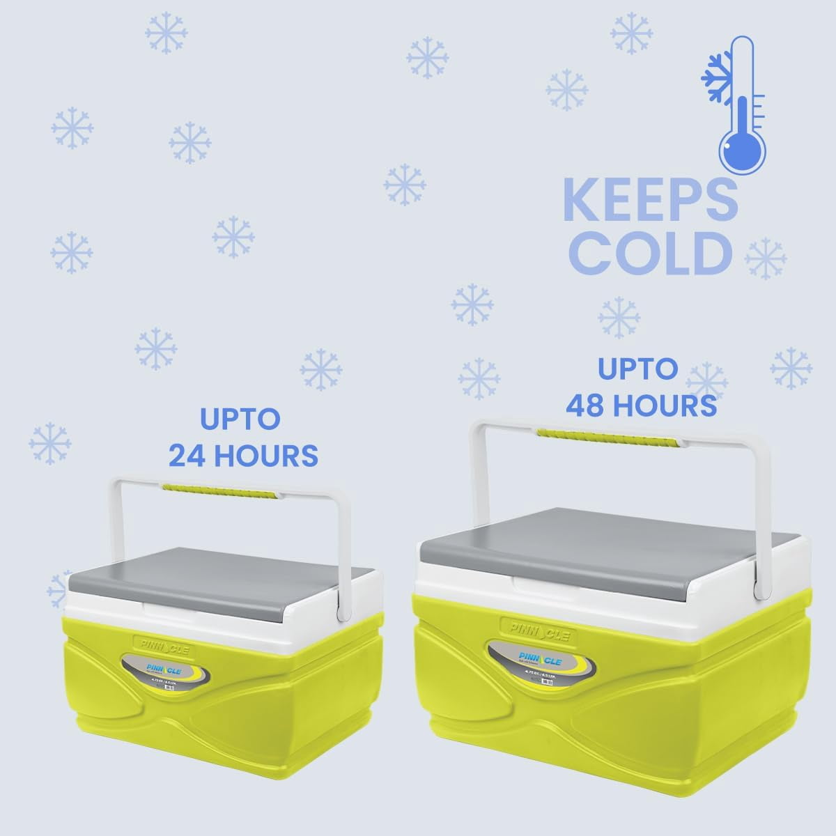 Pinnacle 2-Pack Portable Picnic Cooler 4.5L & 11L Hard Insulated Coolbox, Green