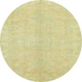 thumbnail image 1 of Ahgly Company Indoor Round Abstract Brown Gold Abstract Area Rugs, 4' Round, 1 of 6