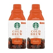 (2 pack) Starbucks Pumpkin Spice Flavored Cold Brew Coffee Concentrate, Bottle, 32 fl oz