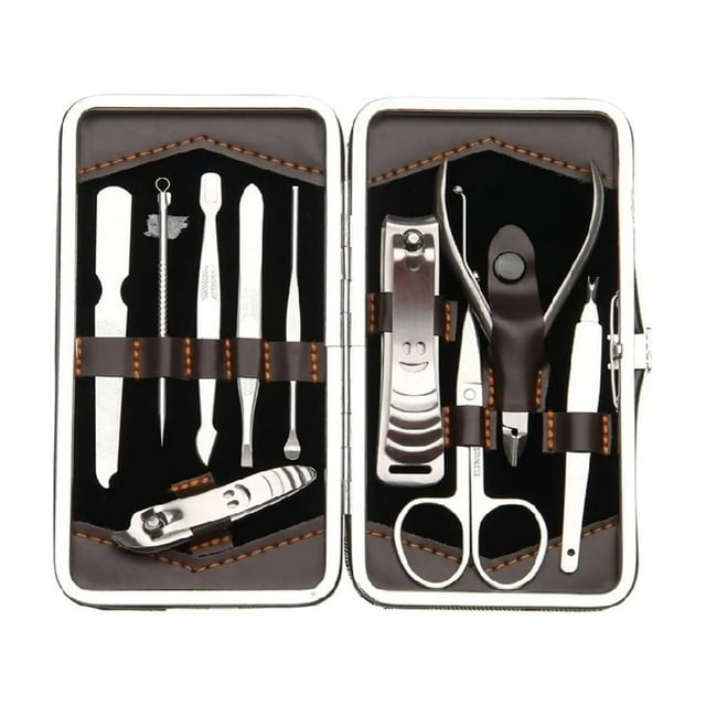 Set de 10 herramientas profesionales para uñas de manicura
