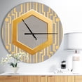 thumbnail image 2 of Designart 'Vintage Gold and Grey design ' Shabby Chic wall clock, 2 of 3