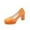 Orange, variant on 2024 Women's Heels Platform Chunky Block Heels Square Closed Toe Low Heels Dress Shoes Comfortable Wedding Party Office Pumps Shoe Beige
