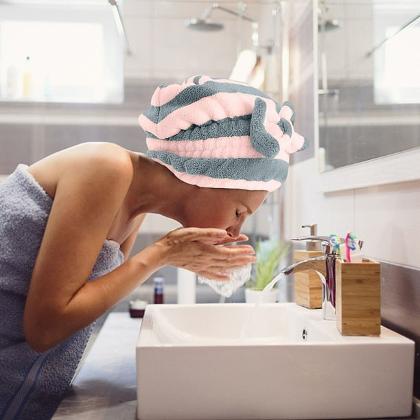 Gorro de ducha, gorro de baño de terciopelo con lazo, gorro para