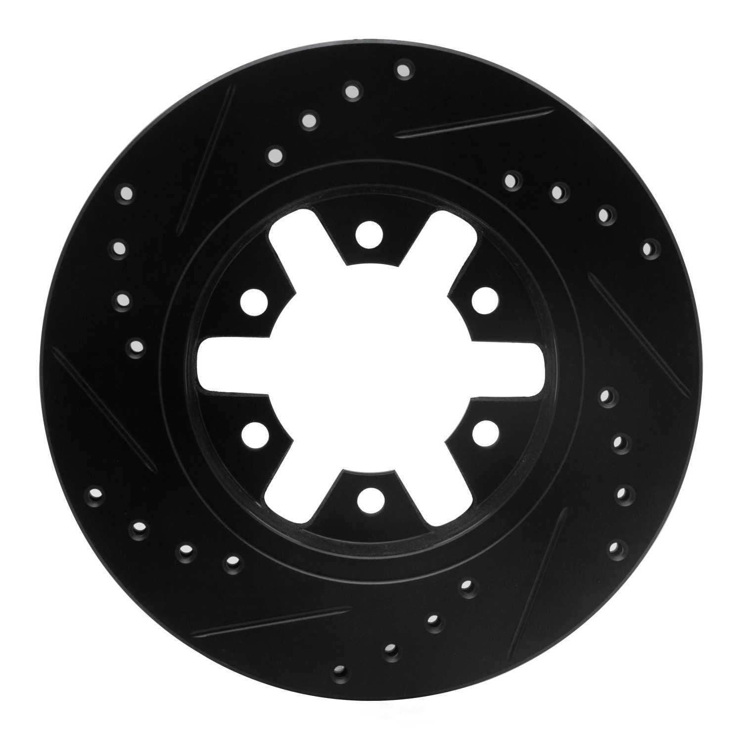 Dynamic Friction Company 633-67081R DFC Brake Rotor - Drilled And Slotted - Black