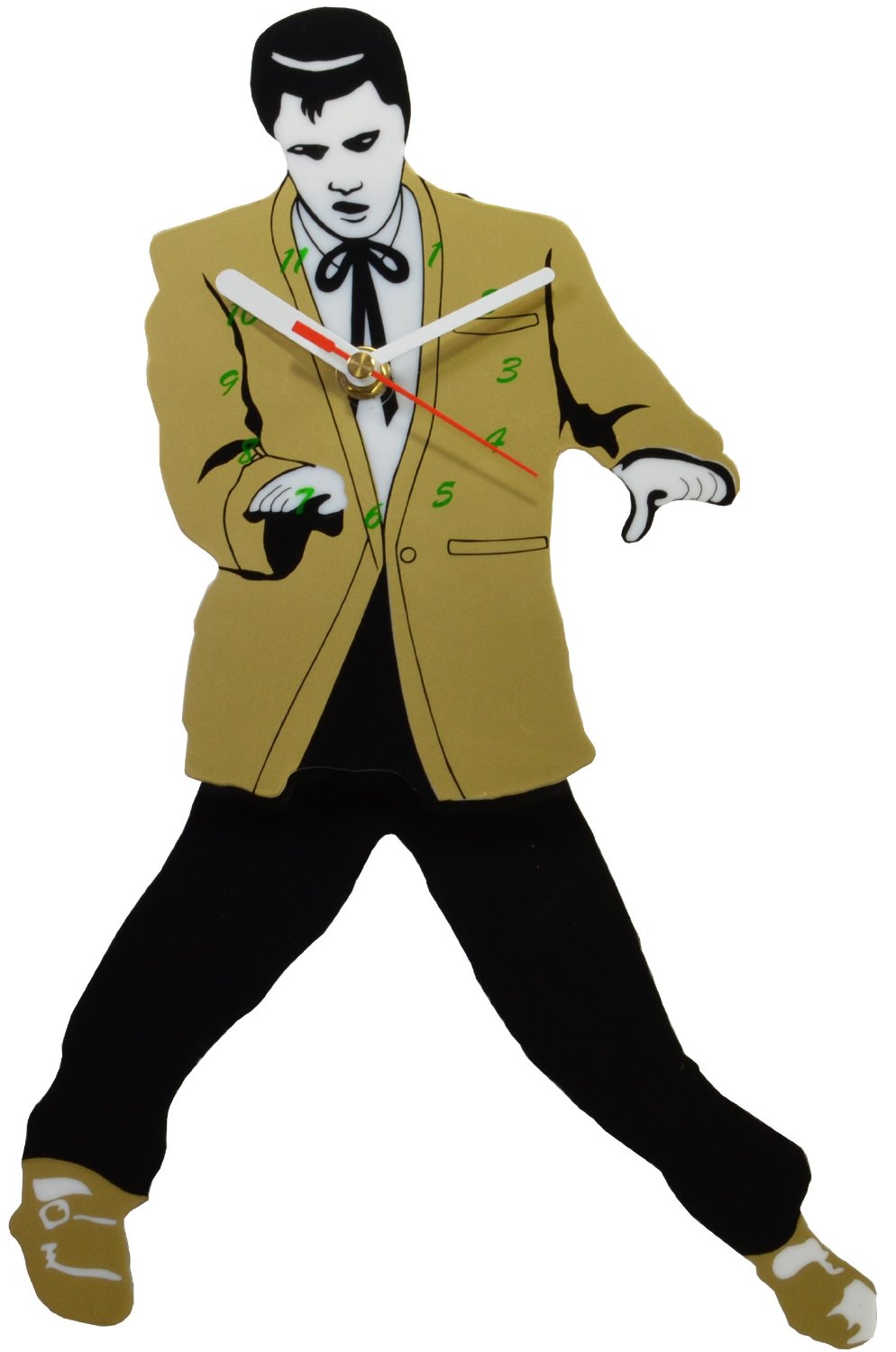 Gold Swinging Leg Clock