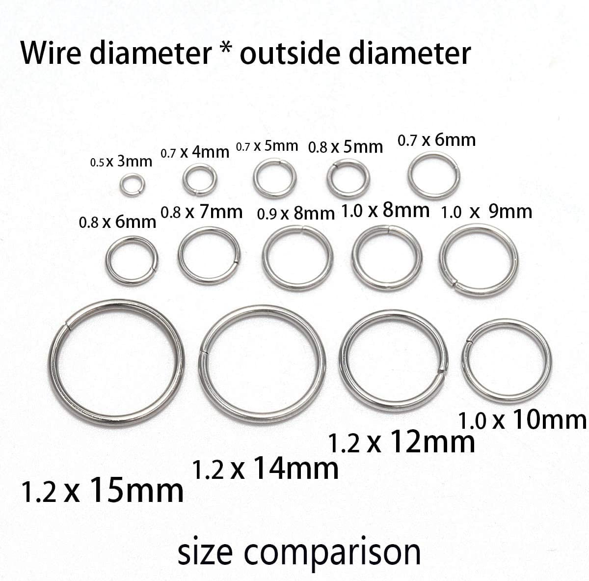 14 AWG Stainless Steel Jump Rings - 1 Ounce