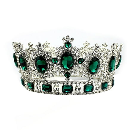

Wedding Rhinestone Decorated Bride Crown / Hair Barrettes / Hairband / Hair Clip / Hair Loop (Green)