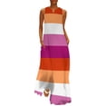 thumbnail image 3 of Lesbian (new) Pride Large Flag Print Long Dress Long dress woman summer dress for women, 3 of 6