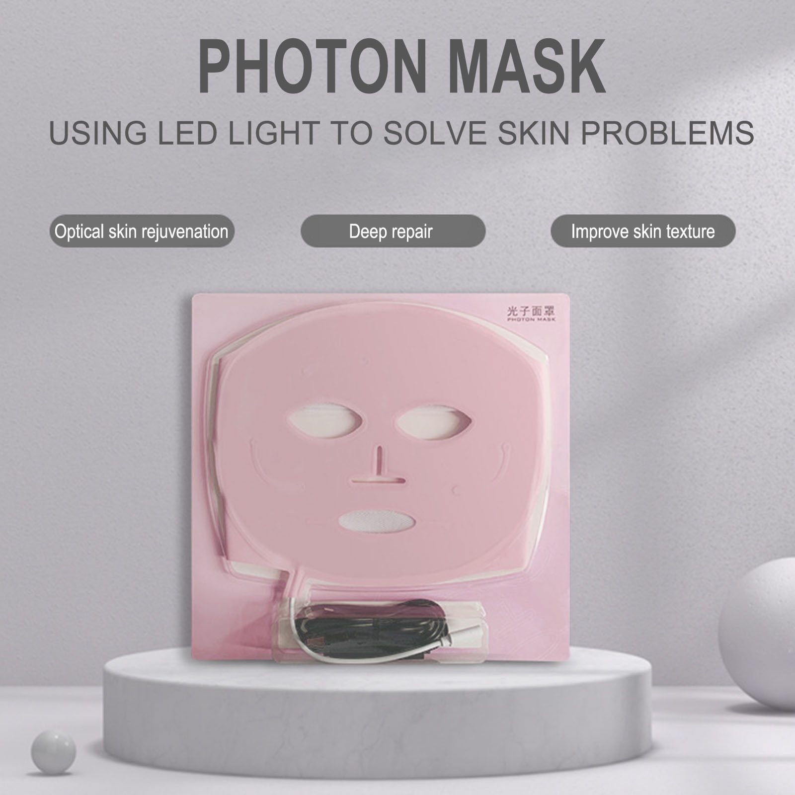 Banzch Beauty Skin Rejuvenation Photon Mask LED Face Mask Light Therapys Red Blue Light Antiaging Wrinkle Acnes Removal Spa Facial Treatments Home Skin Care Mask,Mothers Day Gifts