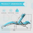 thumbnail image 2 of TOTAL Pool Lounge Chairs Set of 2, Adjustable Aluminum Outdoor Chaise Lounge Chairs, All Weather for Deck Lawn Poolside Backyard -Lake Blue Textilene, 2 of 7