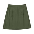 thumbnail image 5 of JTieacloth Corduroy Skirt High Waisted Button Down Mini A Line Fall Winter Short Skirt With Pockets Casual Stretch Comfort Fit,Skirt for Women(Green), 5 of 6