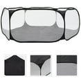 thumbnail image 1 of OULII Parc Hexagonal pour Petits Animaux Polyester Noir Anti-Mâchonnement Camping Extérieur 1Pcs, 1 of 8