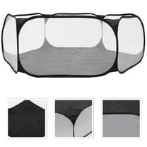 NIAIZEK Foldable Black Pet Playpen Indoor Small Animal Safety Fence for Dogs Cats and Puppies