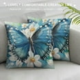 thumbnail image 3 of HENGT Butterfly Throw Pillow Covers Decorative Pillow Cases Square Cushion Cover for Couch Sofa Bedroom Patio, 3 of 5
