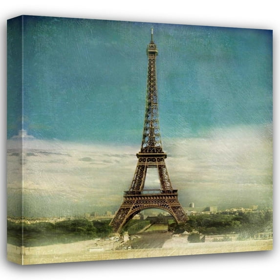 Amy Melious 26x26 Gallery Wrapped Canvas Wall Art Titled - Eiffel Tower VII
