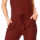 thumbnail image 4 of Palazzo Jumpsuit Mujer Largo Moda Casual Vino Manga Corta 360056 vino G Incógnita 360056, 4 of 5