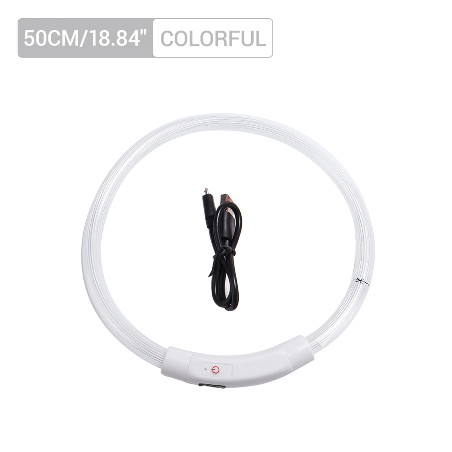 Pefilos LED PET Dog Collar USB RECHARGEABLE COLLAR 6 Colors Available Puppy Night Safety Flash, White Pefilos LED PET Dog Collar USB RECHARGEABLE COLLAR 6 Colors Available Puppy Night Safety Flash, White