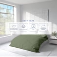 thumbnail image 4 of Kotton Culture 600 TC 100% Egyptian Cotton Duvet Cover (Granite Green, Queen, 1 Piece Duvet Cover Only), 4 of 4