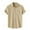 Khaki, variant on cfhntfmh Button down Shirts for Men Summer Big and Talls Short Sleeve Lapel Beach Tops Comfy Shirts with Pocket