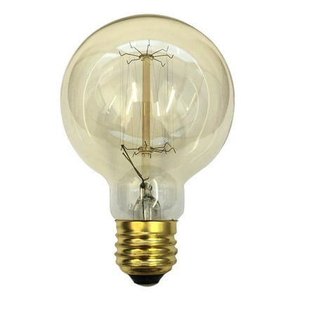 60w G25 Globe - Antique 60w Globe G25 Vintage Style 120v Incandescent Light Bulb