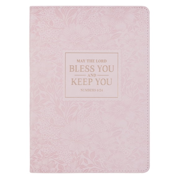 Christian Art Gifts Classic Journal Bless You and Keep You Num. 6:24 Bible Verse, Inspirational Scripture Notebook, Ribb, (Hardcover)