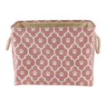 thumbnail image 3 of Design Imports CAMZ12534 Lattice Paw Rectangle Polyester Pet Bin, Rose - Medium, 3 of 5