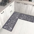 thumbnail image 2 of Farmhouse Kitchen Mat Set Anti Fatigue 2 Piece, Non-Skid Waterproof Kitchen Mats and Rugs Cushioned, Washable Kitchen Rug Flowers Floor Comfort Mats for Kitchen Home, 17 x 47 and 17 x 30 Inches, 2 of 6