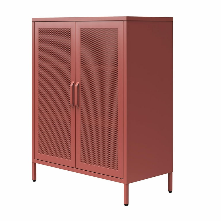 Novogratz Channing 2 Door Accent Cabinet-Mesh Metal Locker