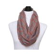 thumbnail image 1 of Womens Art Deco Print Scarf - Tangerine/Aqua, 1 of 1