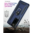 thumbnail image 3 of Compatible with S21 Ultra 5G Case, Extreme Protection Military Armor Dual Layer Protective Cover with 360 Degree Swivel Ring Kickstand Blue, 3 of 15