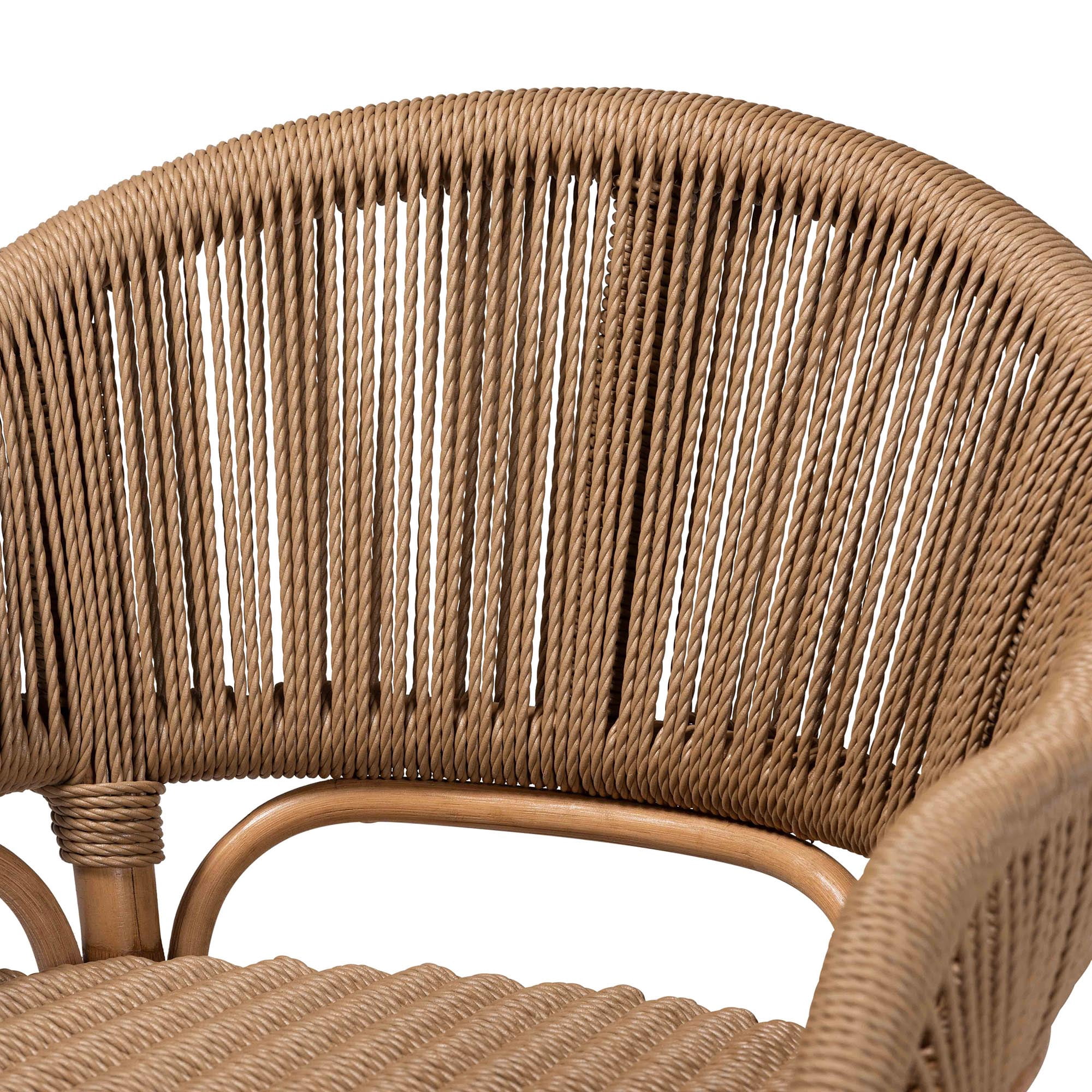 bali & pari Isra Boho Armchair, Natural Brown