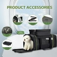 thumbnail image 4 of Airline Approved Pet Carrier for Small Dogs & Cats | Soft-Sided Lightweight Collapsible Travel Carrier with Ventilation Mesh(Fits Under Airplane Seat, 16")(Black), 4 of 15