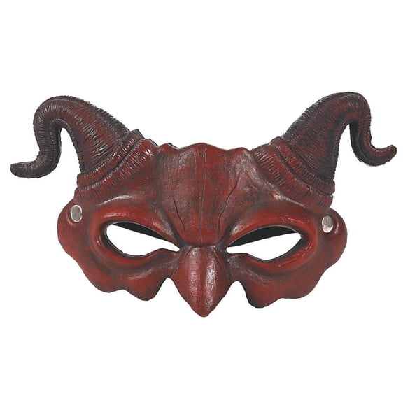 Animal Mask Demon Mask for Unisex Half Face Mask for Cosplay Halloween Masquerade Costume Party Accessories 1 PC Red One Size
