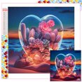 thumbnail image 1 of Con Cuentas Cuadradas 5D DIY Cactus Manzana Del Arte 45x45cm, 1 of 9