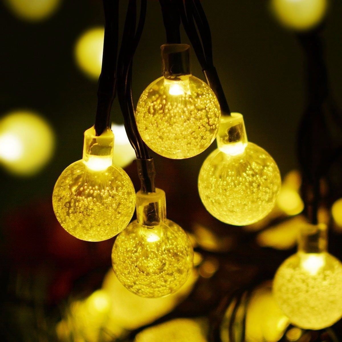 Details about   String Light LED Ball Warm White Solar Power Outdoor Garden Christmas Decoration 