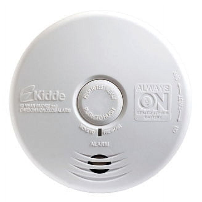 (2 pack) Kidde P3010K Combo Smoke and Carbon Monoxide Alarm, 10-Year Sealed Lithium Battery, White