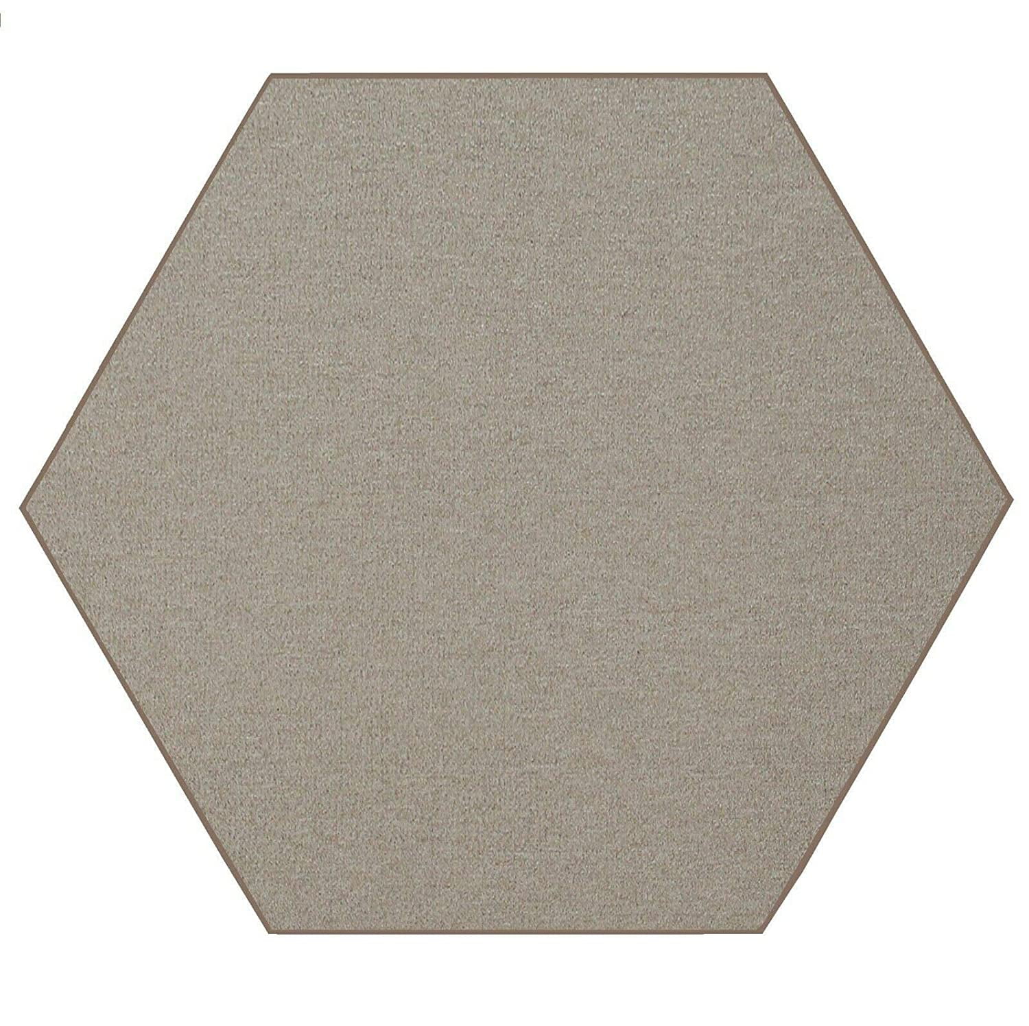 Furnish My Place Neyland Custom Rug 2 ft., Hexagon, Beige, Floor Area Rug for Patio, Garden