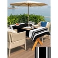 thumbnail image 4 of Outdoor Tablecloth with Umbrella Hole & Zipper, Black Rectangle Tablecloth 60x102 Inch, Farmhouse Striped Vertical Art Modern Patio Table Cover Waterproof Table Cloth for Picnic/Party, 4 of 7