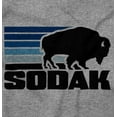 thumbnail image 2 of SoDak South Dakota Buffalo Vacation Unisex Plus Fleece Graphic Hoodie Brisco Brands 2X, 2 of 5