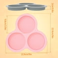 thumbnail image 2 of JUNWELL 2 Pcs Silicone Muffin Top Pans 3-Cavity 4”  Baking Mold for Egg Bun Sandwiches Bakeware Mold, 2 of 10