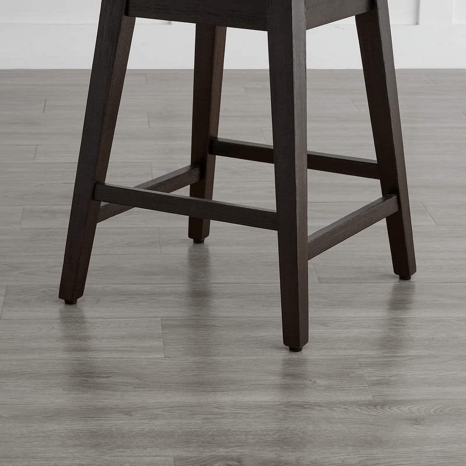 CHITA 26 inch Swivel Upholstered Counter Height Bar Stools with Full Back Set of 3,Faux Leather in Slate