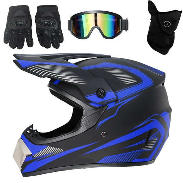 Casco de Motocross de Cara Completa con Gafas Guantes Protector Facial Casco de Bicicleta de Montana para Motocicleta Electrica Todoterreno ANGGREK Otros Walmart en linea