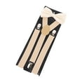 thumbnail image 1 of Tirantes para hombre con pajarita, correas para los hombros, tirantes elásticos resistentes para esmoquin, tirantes ajustables en Y para espalda para beige, 1 of 9