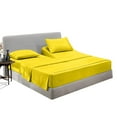 thumbnail image 1 of SGI Bedding Egyptian Cotton Top Split Sheet Set Solid Adjustable Bed 28" Split Head Cal King 600 TC 15" Deep Yellow, 1 of 9