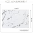 thumbnail image 6 of Vinyl Placemats Set of 4-12 X 17 Inch - Heat Resistant Place Mats 100% Waterproof Oilproof Wipeable Reversible Faux Leather Table Mats for Kitchen, Dining, Party, Outdoor, Marble, 6 of 7